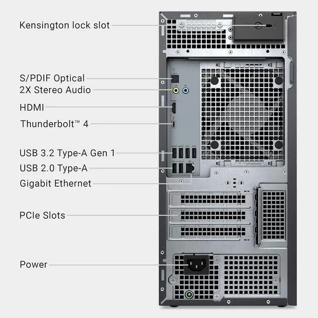 Alt view image 5 of 5 - Tower Plus EBT2250 Desktop 4TB SSD 64GB DDR5 RAM Win 11 Pro (Intel Core Ultra 9 285K Processor with Turbo Boost to 5.7GHz, 64 GB RAM, 4 TB SSD) Business PC Computer (Formerly XPS 8960)