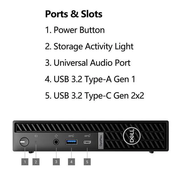 Alt view image 3 of 6 - OptiPlex 7000 Mini Desktop Computers, Pro Micro Desktop Business PC, 6-Core i5-12400T, 64GB DDR4 RAM, 2TB PCIe SSD, WiFi 6E, HDMI, 2 DisplayPorts, Windows 11 Pro
