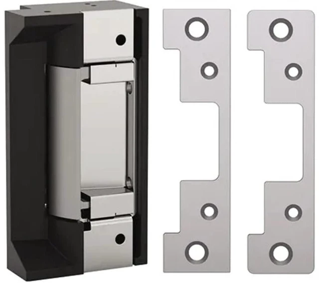 Main image of HES 5000C-12/24D-630 Series 5000C Universal Electric Strike Complete Pac for Latchbolt Locks, Satin Stainless Steel, Dual Voltage 12/24 VDC/VAC, Includes the 501 and 501A Faceplates