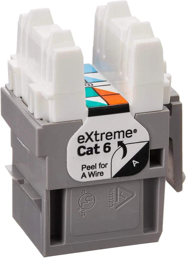 Alt view image 2 of 5 - Leviton Extreme Quick Port Connector, 25-Pack, 61110-BG6, Gray