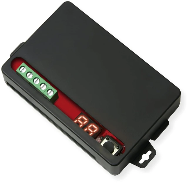 Main image of Seco-Larm SK-910RD1 RF Receiver, 1-Channel; 10-24 VAC/VDC, Range up to 500 feet or up to 1,000 feet with Optional Extended Range Antenna; Pushbutton Programming; Replaced SK-910RBQ