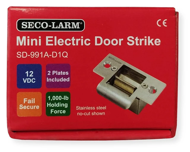 Alt view image 3 of 5 - Seco-Larm SD-991A-D1Q Enforcer Mini No-Cut Electric Door Strike, Fail-Secure