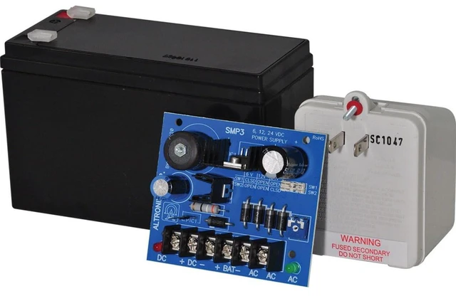 Alt view image 2 of 2 - Altronix SMP312CX Kit w/ SMP3 Power Supply 12VDC @ 2.5A, 16.5VAC 40VA Transformer and 12VDC Battery