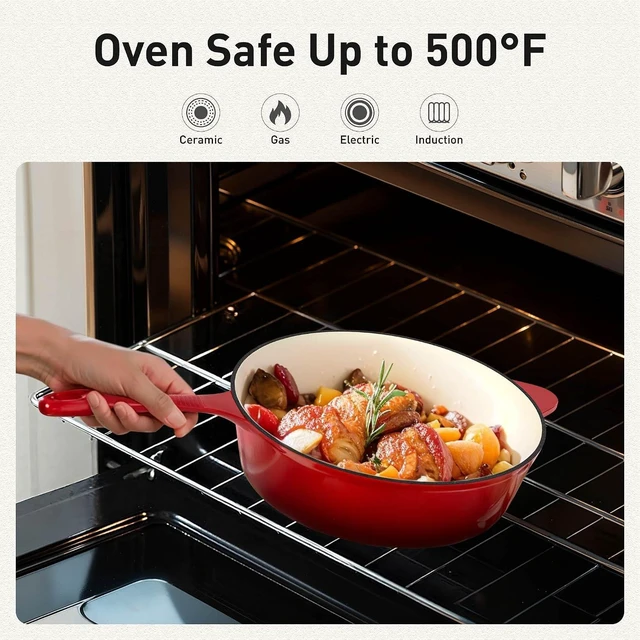 Alt view image 4 of 7 - DishDelight Enameled Cast Iron Cookware Set, 7Pcs