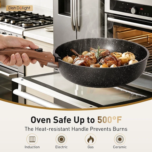 Alt view image 7 of 7 - DishDelight Removable Handle Pots and Pans, 10 Piece Cookware Set Non Stick