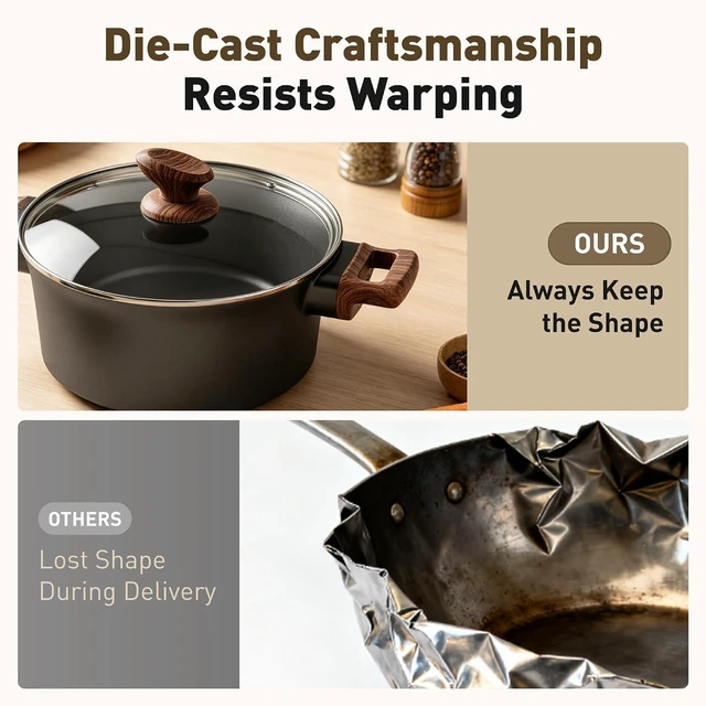 Alt view image 5 of 7 - DishDelight 10PCS Ceramic Pots and Pans Set, Kitchen Induction Cookware Set