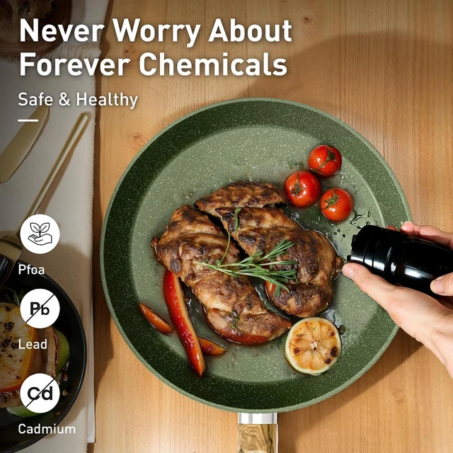 Alt view image 6 of 7 - DishDelight Pots and Pans Set Non Stick, Induction Kitchen Cookware Sets