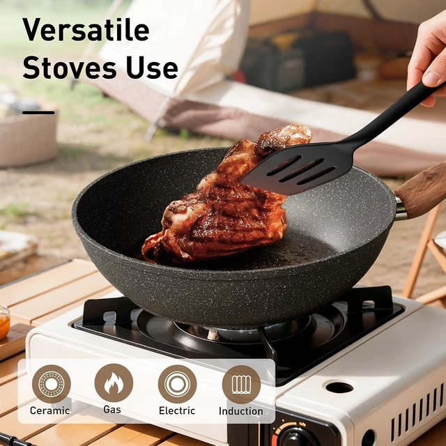 Alt view image 5 of 7 - DishDelight 17 Piece Pots and Pans Set Non Stick, Kitchen Cookware Set