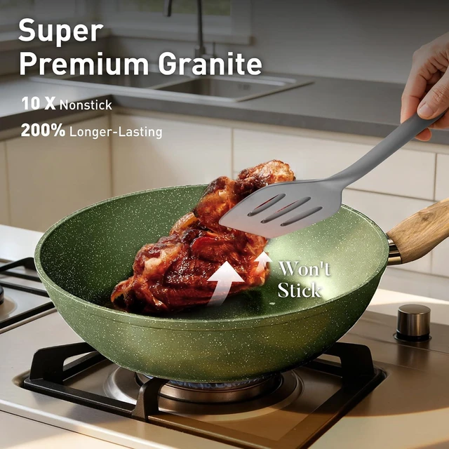 Alt view image 2 of 7 - DishDelight 12 Piece Pots and Pans Set, Nonstick Kitchen Cookware Sets