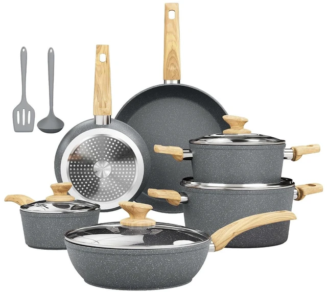 Main image of DishDelight Pots and Pans Set Non Toxic, Kitchen Cookware Sets Non Stick