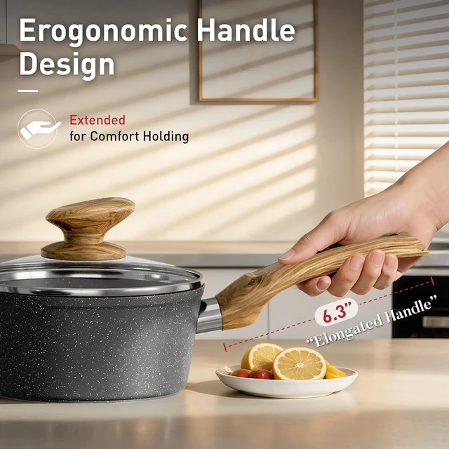 Alt view image 7 of 7 - DishDelight Pots and Pans Set Non Toxic, Kitchen Cookware Sets Non Stick