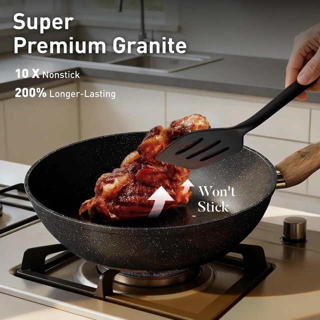 Alt view image 3 of 7 - DishDelight Non Stick Pots and Pans Set, 12 Piece Kitchen Cookware Sets