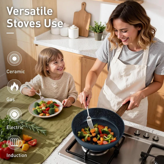Alt view image 4 of 7 - DishDelight 12 Piece Kitchen Pots and Pans Set, Cookware Sets Non Stick