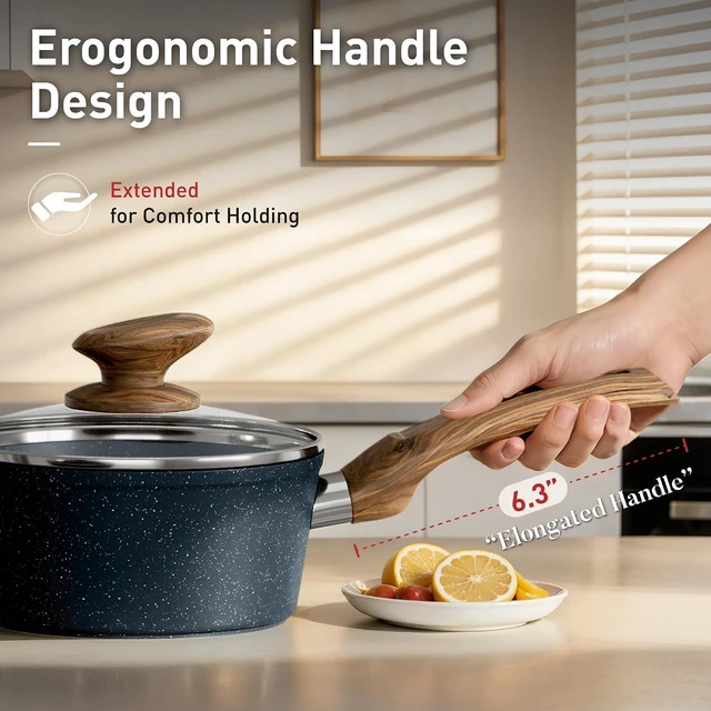 Alt view image 7 of 7 - DishDelight 12 Piece Kitchen Pots and Pans Set, Cookware Sets Non Stick