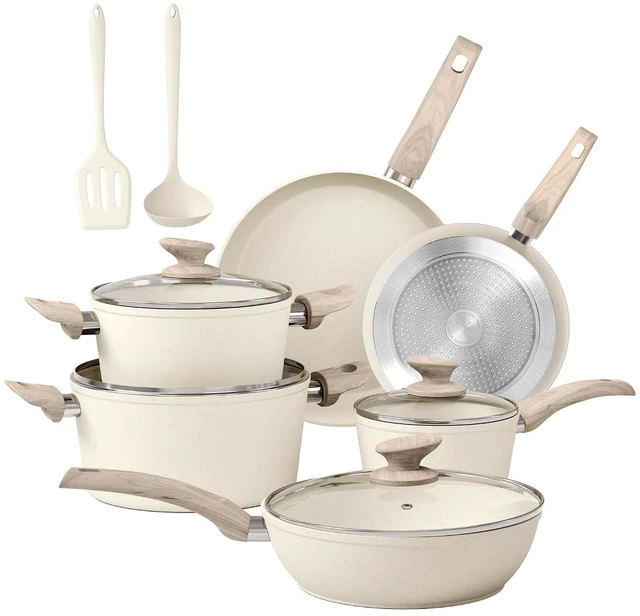 Main image of DishDelight Kitchen Pots and Pans Set, 12 Piece Cookware Sets Non Stick