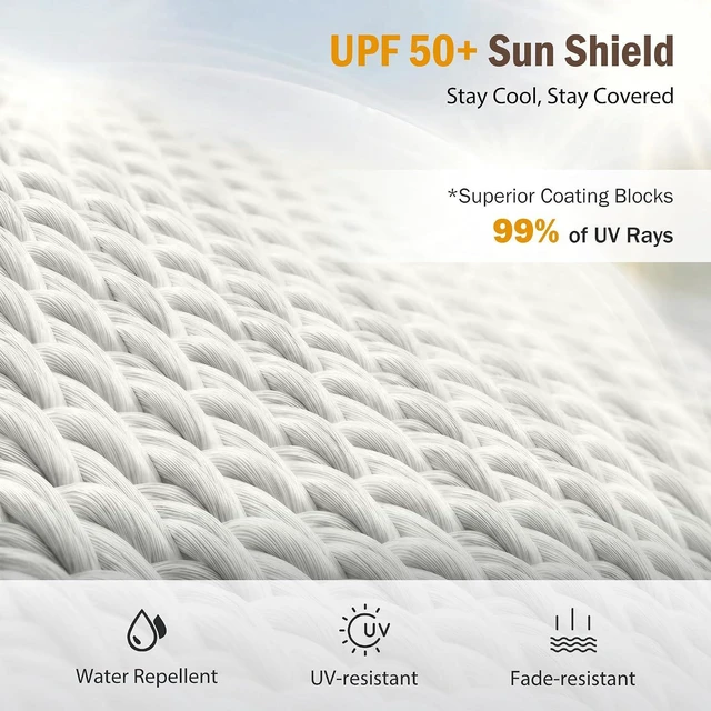 Alt view image 5 of 7 - 7ft Beach Umbrella with Sand Anchor, Fringe Umbrella for Pool, White