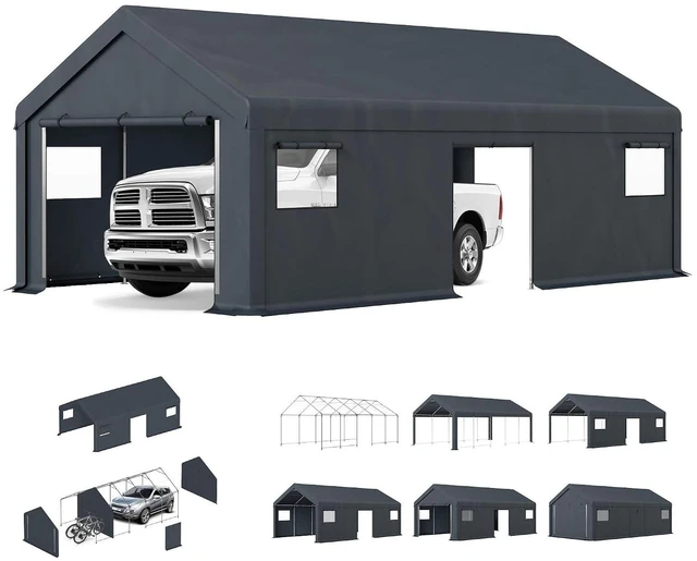 Main image of 13x24ft Heavy Duty Carport Storage Sheds Portable Canopy