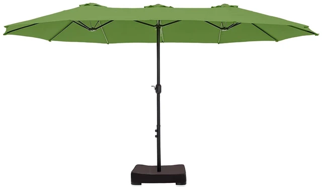 Main image of HERA'S PALACE 15ft Patio Umbrella, Base Included, Rectangular, Lime