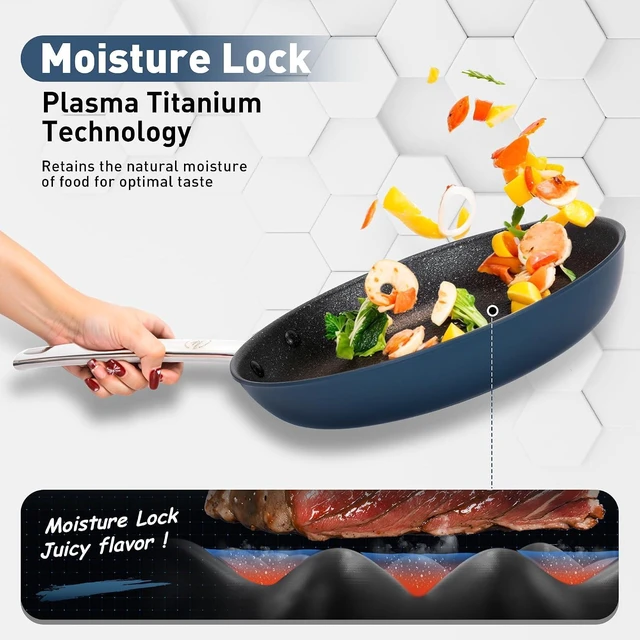 Alt view image 4 of 7 - DishDelight Nonstick Frying Pan Set, 9,11 Inch Induction skillet set