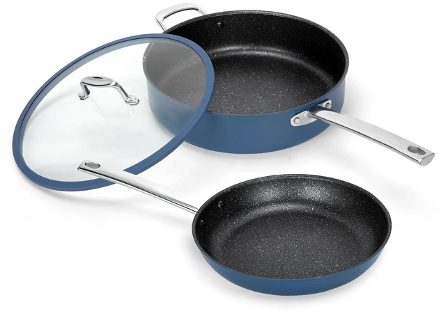 Main image of DishDelight Nonstick Fry Pan Set 3 Piece, 10&12 Saute Pan with Lid
