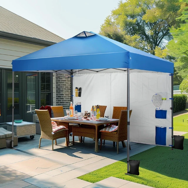 Alt view image 2 of 7 - 10x10ft Pop Up Canopy Tent Event Shade with Sidewall