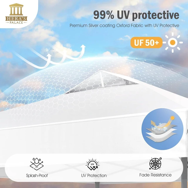Alt view image 5 of 7 - 10x10ft Pop Up Canopy Tent Portable Outdoor Sun Shelters