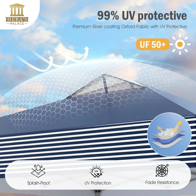 Alt view image 4 of 7 - 10x10ft Pop Up Canopy Tent Portable Outdoor Sun Shelters