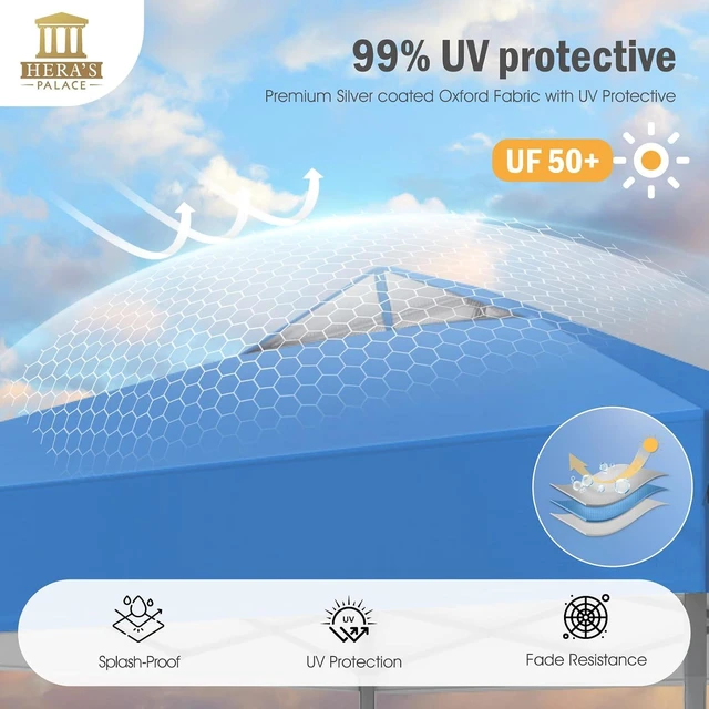 Alt view image 4 of 7 - 10x10ft Pop Up Canopy Tent Portable Outdoor Sun Shelters