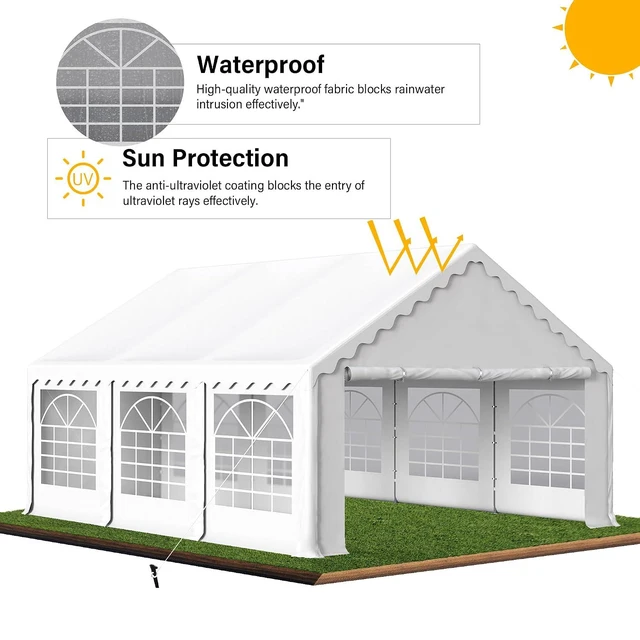 Alt view image 4 of 6 - 16x20ft Tents for Parties Large Outdoor Canopy Tent