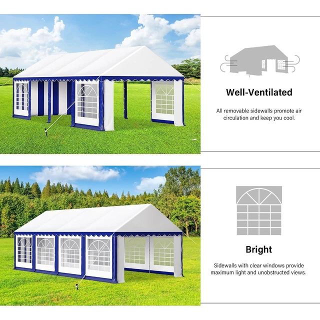 Alt view image 3 of 6 - 13x 26ft Tents for Parties Large Outdoor Canopy Tent