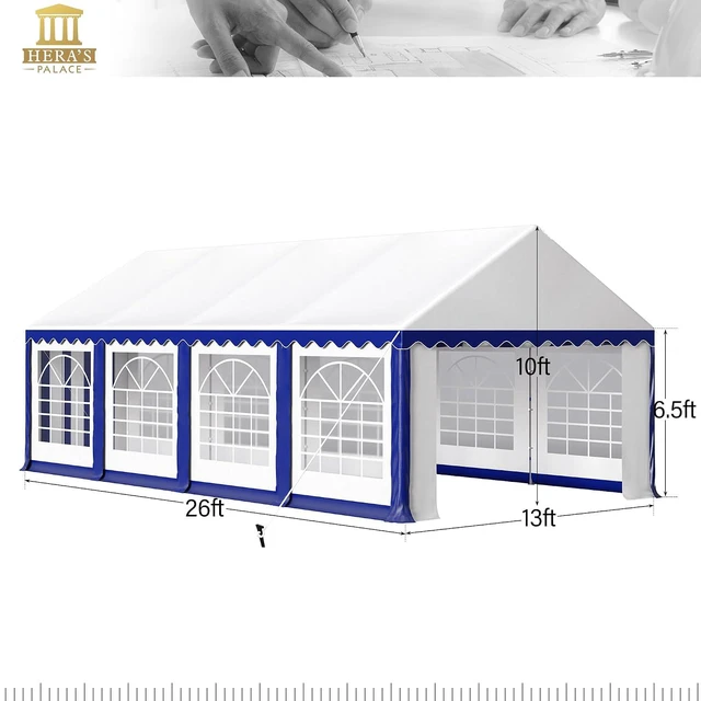Alt view image 6 of 6 - 13x 26ft Tents for Parties Large Outdoor Canopy Tent