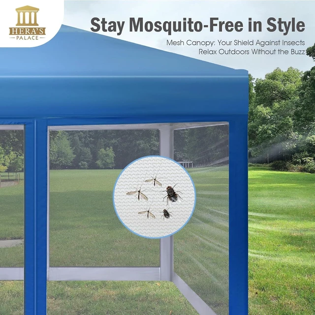 Alt view image 3 of 7 - 10x10ft Pop Up Canopy Tent Event Shade with Mosquito Nettings