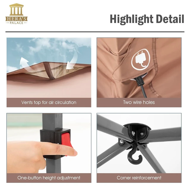 Alt view image 4 of 7 - 10x10ft Pop Up Canopy Tent Event Shade with Mosquito Nettings
