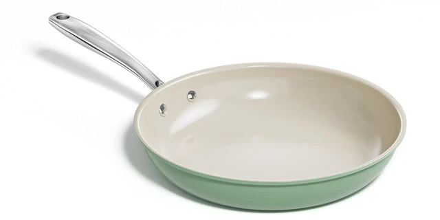 Main image of Redchef Nonstick Frying Pan Skillet, Ceramic Non-Stick Saute Pans, 11 inch Cooking Fry Pan with Stay Cool Handle, All Stovetops (Gas, Electric & Induction), Dishwasher/Oven Safe, PFAS-Free (Green)