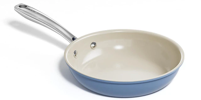Alt view image 7 of 7 - Redchef 5 QT Ceramic Stock Pot with Lid, 8 inch Cooking Pan Non Toxic with Stay Cool Handle for Induction, Dishwasher/Oven Safe, PFAS PFOA & PTFE Free (Blue)