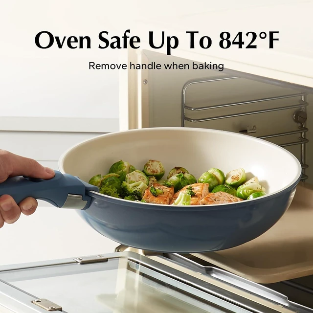 Alt view image 6 of 7 - Redchef 17pcs Ceramic Pots and Pans Set Non Stick, Nonstick Kitchen Cookware Set with Detachable Handle, Non Toxic, PFAS PFOA & PTFE Free, RV Ceramic Cookware Set for Camping, Dishwasher/Oven Saf