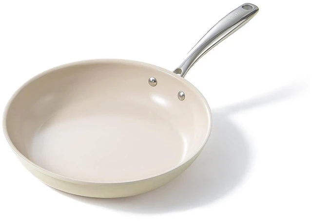 Alt view image 7 of 7 - Redchef 5 QT Ceramic Stock Pot with Lid, 8 inch Cooking Pan Non Toxic with Stay Cool Handle for Induction, Dishwasher/Oven Safe, PFAS PFOA & PTFE Free (Beige)