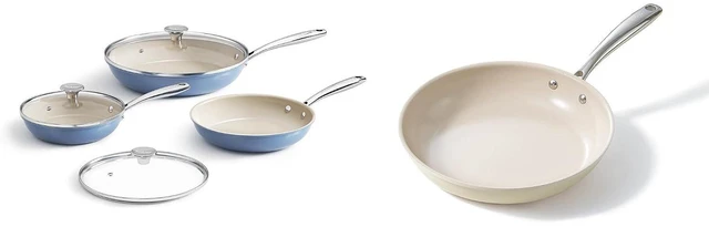 Main image of Redchef Nonstick 7-Piece Fry Pan Set, 8, 9.5, and 11 Inch Frying Pans with Tempered Glass Lids, Stay-Cool Handles, Dishwasher & Oven Safe, Induction Safe, Compatible with All Cooktops
