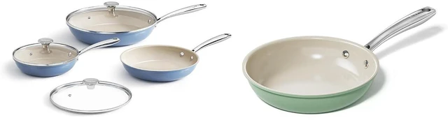Main image of Redchef Nonstick 7-Piece Fry Pan Set, 8, 9.5, and 11 Inch Frying Pans with Tempered Glass Lids, Stay-Cool Handles, Dishwasher & Oven Safe, Induction Safe, Compatible with All Cooktops