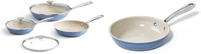 Main image of Redchef Nonstick 7-Piece Fry Pan Set, 8, 9.5, and 11 Inch Frying Pans with Tempered Glass Lids, Stay-Cool Handles, Dishwasher & Oven Safe, Induction Safe, Compatible with All Cooktops