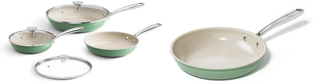 Main image of Redchef Nonstick 7-Piece Fry Pan Set, 8, 9.5, and 11 Inch Frying Pans with Tempered Glass Lids, Stay-Cool Handles, Dishwasher & Oven Safe, Induction Safe, Compatible with All Cooktops