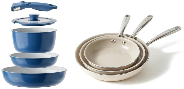 Main image of Redchef Ceramic Pots and Pans Set Non Stick, Nonstick Kitchen Cookware Sets, Non Toxic Pots and Pans Set Non Stick, PFAS PFOA & PTFE Free, Nonstick Frying Pans Set, Ceramic Pan Skillet, RV Cookware