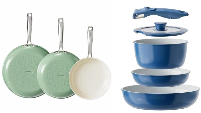 Main image of Redchef Ceramic Pots and Pans Set Non Stick, Nonstick Kitchen Cookware Sets, Non Toxic Pots and Pans Set Non Stick, PFAS PFOA & PTFE Free, Nonstick Frying Pans Set, Ceramic Pan Skillet, RV Cookware