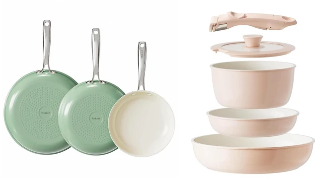 Main image of Redchef Ceramic Pots and Pans Set Non Stick, Nonstick Kitchen Cookware Sets, Non Toxic Pots and Pans Set Non Stick, PFAS PFOA & PTFE Free, Nonstick Frying Pans Set, Ceramic Pan Skillet, RV Cookware