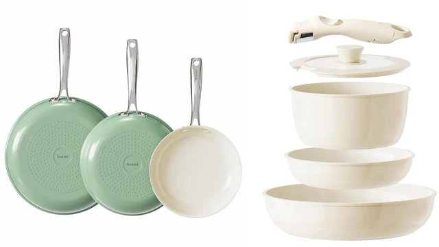 Main image of Redchef Ceramic Pots and Pans Set Non Stick, Nonstick Kitchen Cookware Sets, Non Toxic Pots and Pans Set Non Stick, PFAS PFOA & PTFE Free, Nonstick Frying Pans Set, Ceramic Pan Skillet, RV Cookware