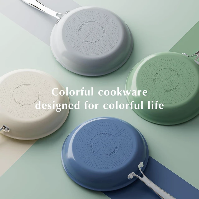 Alt view image 2 of 7 - Redchef Ceramic Pots and Pans Set Non Stick, Nonstick Kitchen Cookware Sets, Non Toxic Pots and Pans Set Non Stick, PFAS PFOA & PTFE Free, Nonstick Frying Pans Set, Ceramic Pan Skillet, RV Cookware