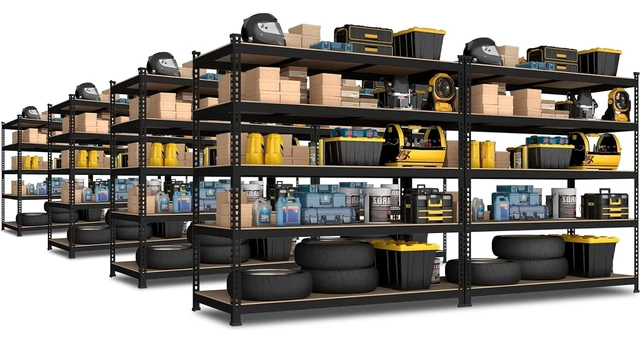 Main image of 47"W x 18"D x 72"H Garage Storage Shelves, 5-Tier Metal Shelving