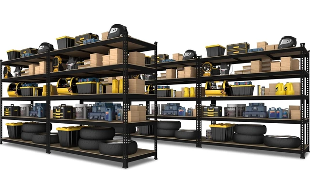 Main image of 48"W x 24"D x 72"H Garage Storage Shelves, 5-Tier Metal Shelving