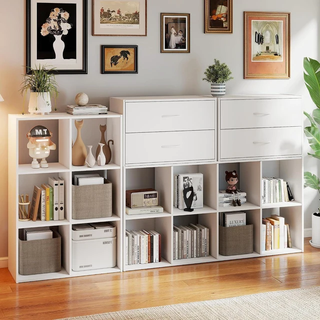 Alt view image 2 of 7 - 2 Wood Drawers Closet Dresser Storage Organizer Stackable 4 Packs