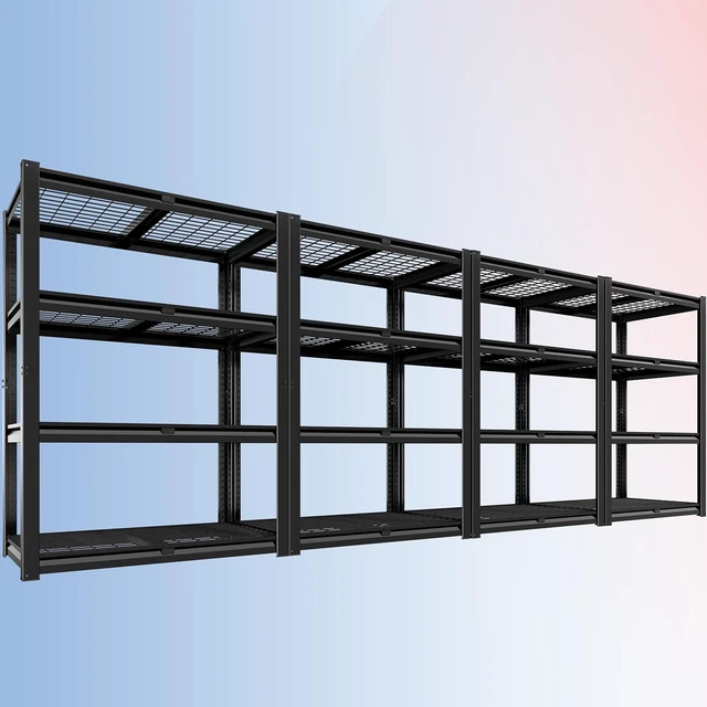 Main image of 40" W Heavy Duty Garage Shelving 2200 LBS 4 Tier Storage Shelves
